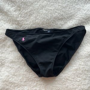 Ralph Lauren Black bikini bottom with pink polo horse